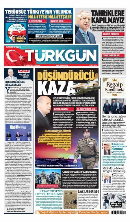 26 Aralık 2025 Türkgün Gazetesi Manşetleri