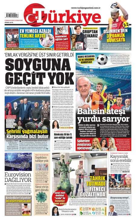 06 Aralık 2025 Türkiye Gazetesi Manşetleri