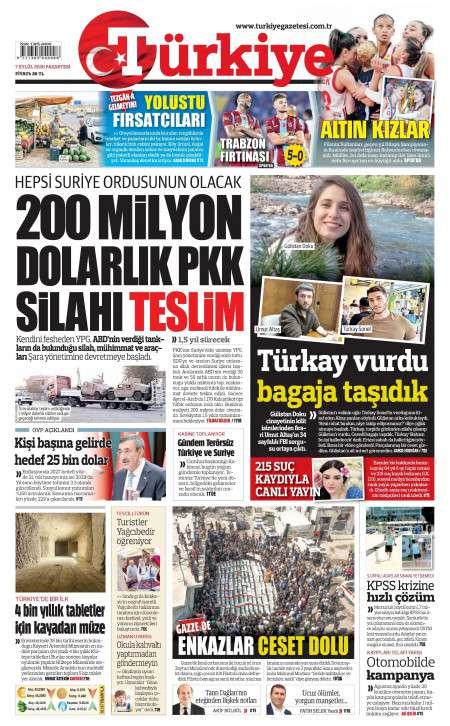 07 Eylül 2026 Türkiye Gazetesi Manşetleri