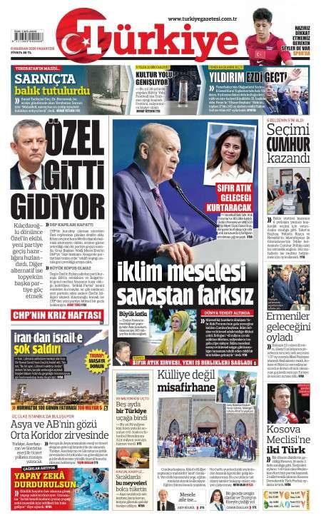 08 Haziran 2026 Türkiye Gazetesi Manşetleri