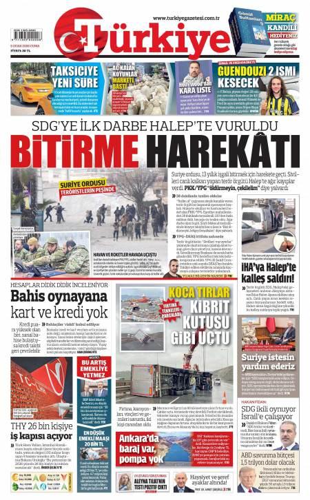 10 Ocak 2026 Türkiye Gazetesi Manşetleri