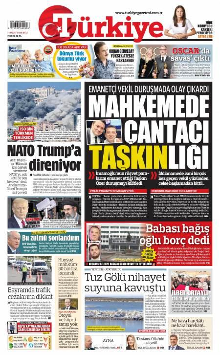 17 Mart 2026 Türkiye Gazetesi Manşetleri