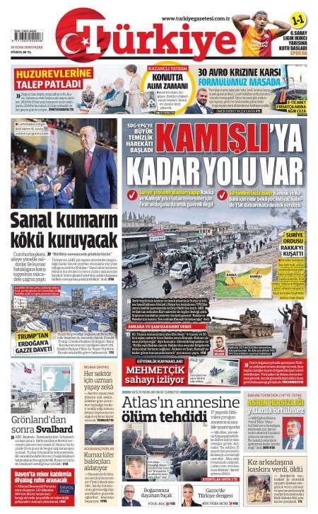 18 Ocak 2026 Türkiye Gazetesi Manşetleri