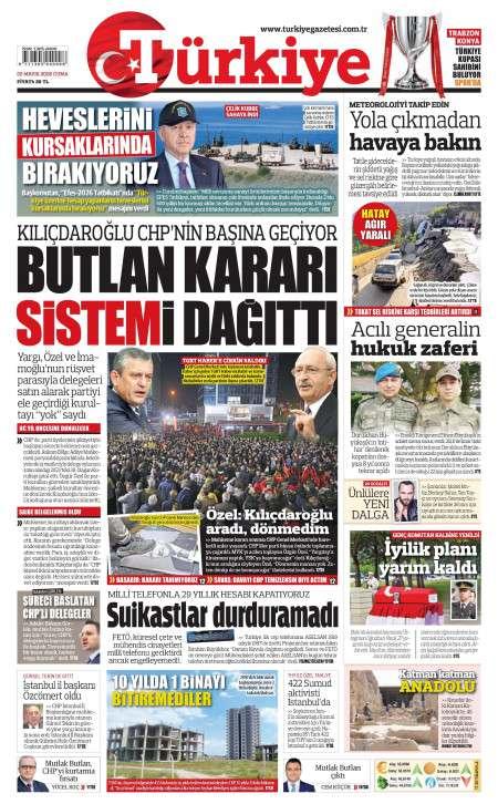 22 Mayıs 2026 Türkiye Gazetesi Manşetleri