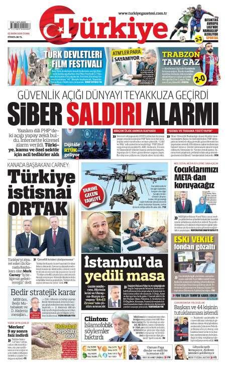 23 Ekim 2026 Türkiye Gazetesi Manşetleri