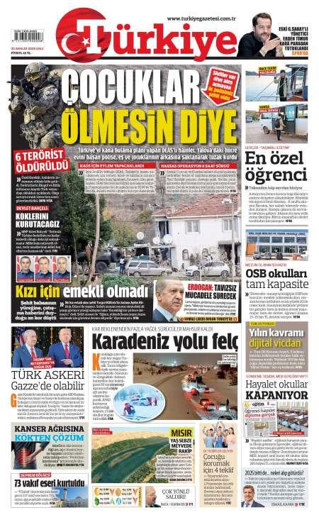 30 Aralık 2025 Türkiye Gazetesi Manşetleri