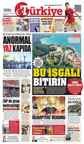 01 Haziran 2026 Türkiye Gazetesi Manşetleri