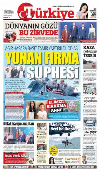 01 Eylül 2026 Türkiye Gazetesi Manşetleri