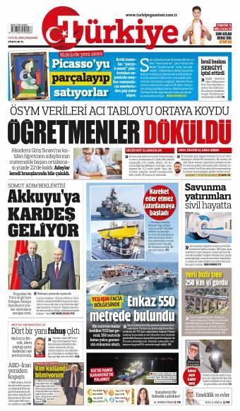 02 Eylül 2026 Türkiye Gazetesi Manşetleri
