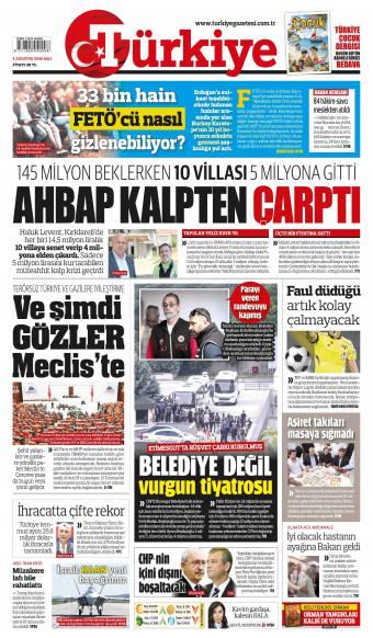 04 Ağustos 2026 Türkiye Gazetesi Manşetleri