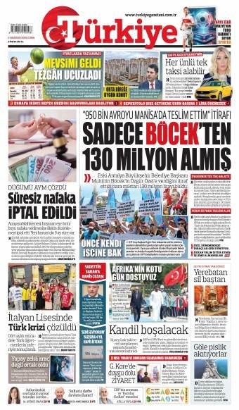 05 Haziran 2026 Türkiye Gazetesi Manşetleri