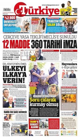 06 Ağustos 2026 Türkiye Gazetesi Manşetleri