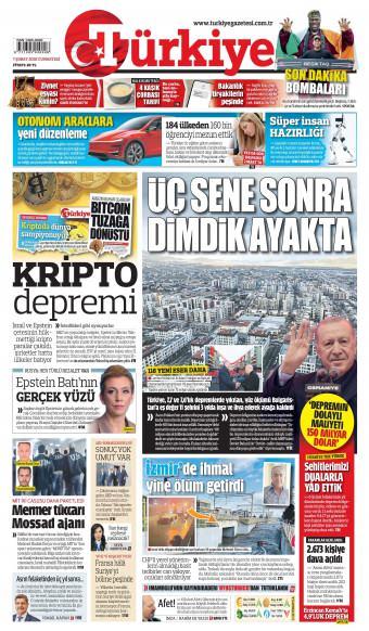 08 Şubat 2026 Türkiye Gazetesi Manşetleri
