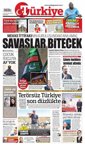 09 Ağustos 2026 Türkiye Gazetesi Manşetleri