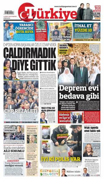 13 Şubat 2026 Türkiye Gazetesi Manşetleri