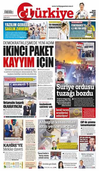 13 Ağustos 2026 Türkiye Gazetesi Manşetleri