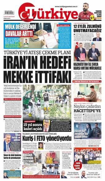 13 Eylül 2026 Türkiye Gazetesi Manşetleri