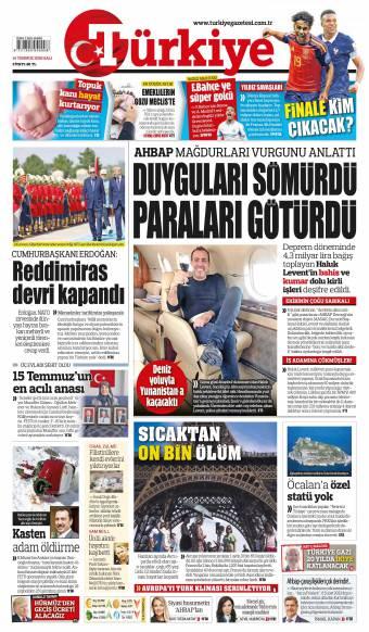14 Temmuz 2026 Türkiye Gazetesi Manşetleri