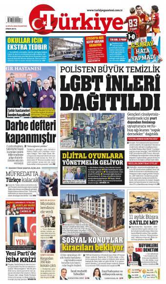 14 Eylül 2026 Türkiye Gazetesi Manşetleri