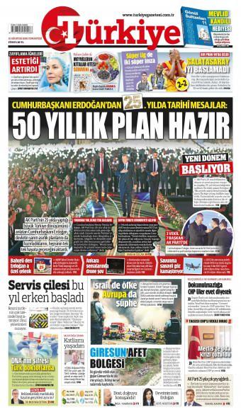 15 Ağustos 2026 Türkiye Gazetesi Manşetleri