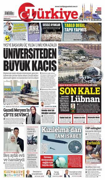 16 Mart 2026 Türkiye Gazetesi Manşetleri