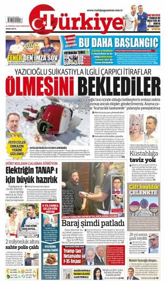 18 Temmuz 2026 Türkiye Gazetesi Manşetleri