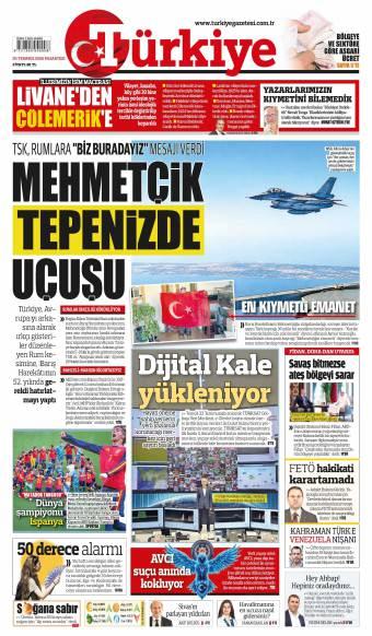 20 Temmuz 2026 Türkiye Gazetesi Manşetleri
