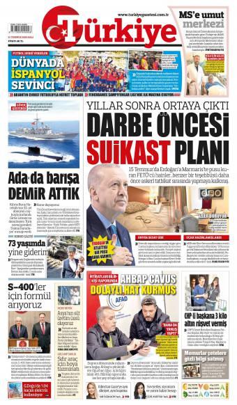 21 Temmuz 2026 Türkiye Gazetesi Manşetleri