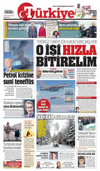 22 Mart 2026 Türkiye Gazetesi Manşetleri