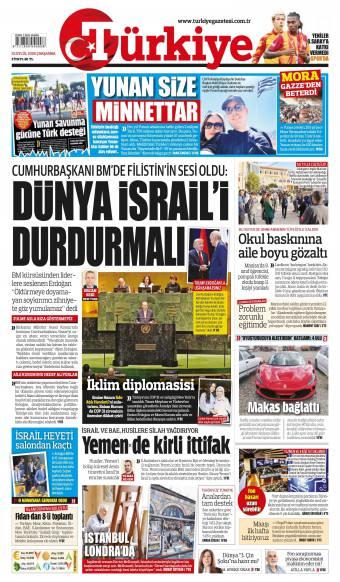 24 Eylül 2026 Türkiye Gazetesi Manşetleri