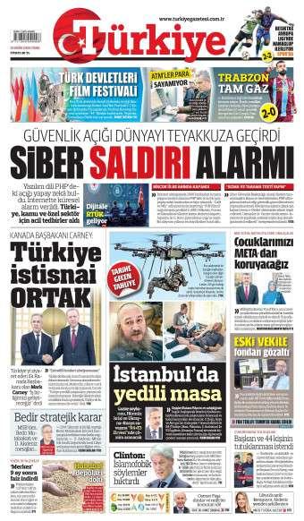 23 Ekim 2026 Türkiye Gazetesi Manşetleri