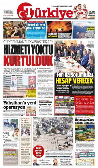 26 Eylül 2026 Türkiye Gazetesi Manşetleri