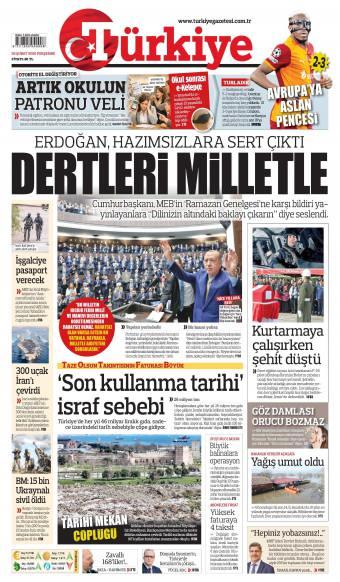 27 Şubat 2026 Türkiye Gazetesi Manşetleri