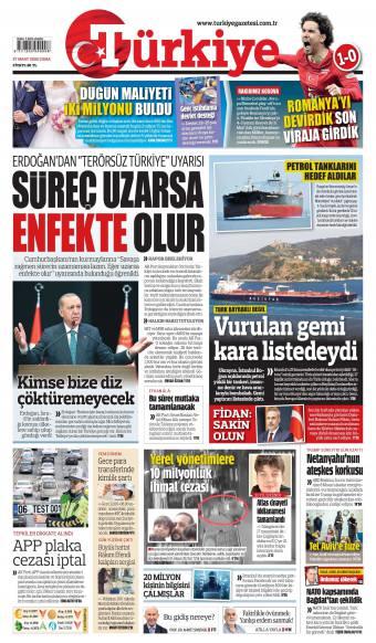 27 Mart 2026 Türkiye Gazetesi Manşetleri