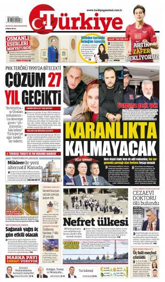 29 Eylül 2026 Türkiye Gazetesi Manşetleri