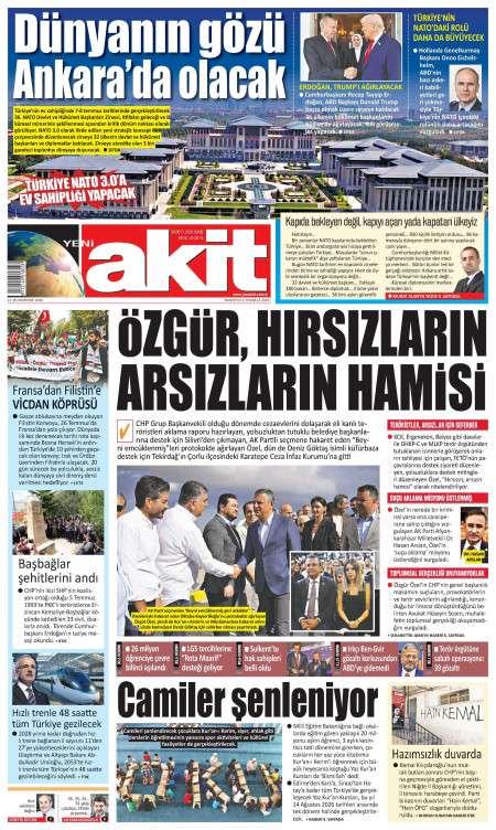 06 Temmuz 2026 Yeni Akit Gazetesi Manşetleri