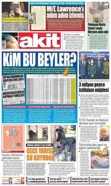 07 Ocak 2026 Yeni Akit Gazetesi Manşetleri