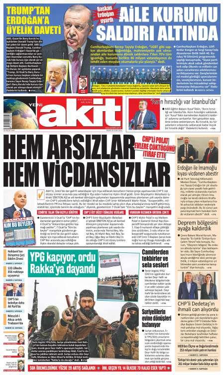 18 Ocak 2026 Yeni Akit Gazetesi Manşetleri