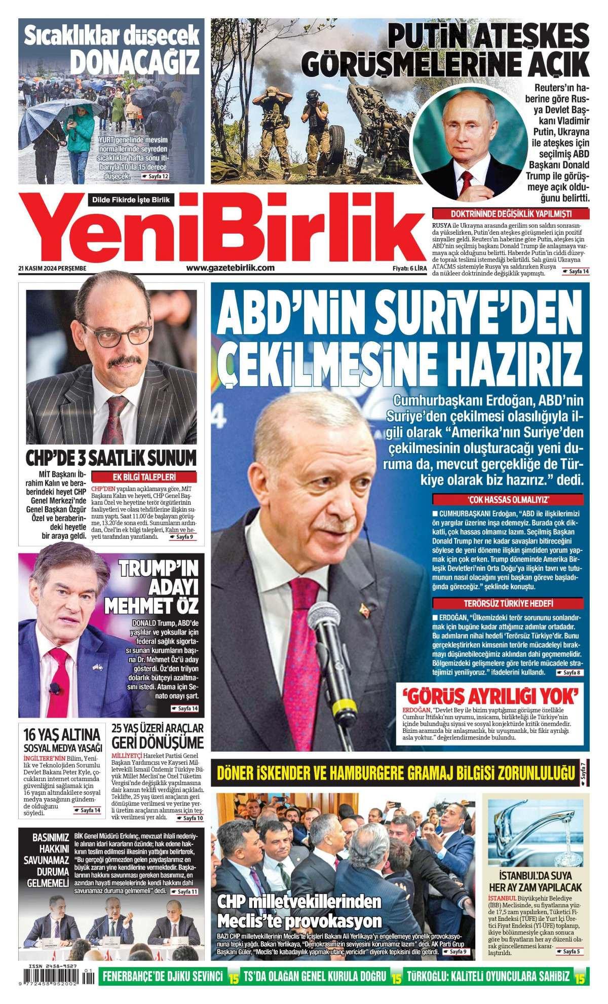 Yeni Birlik Gazetesi