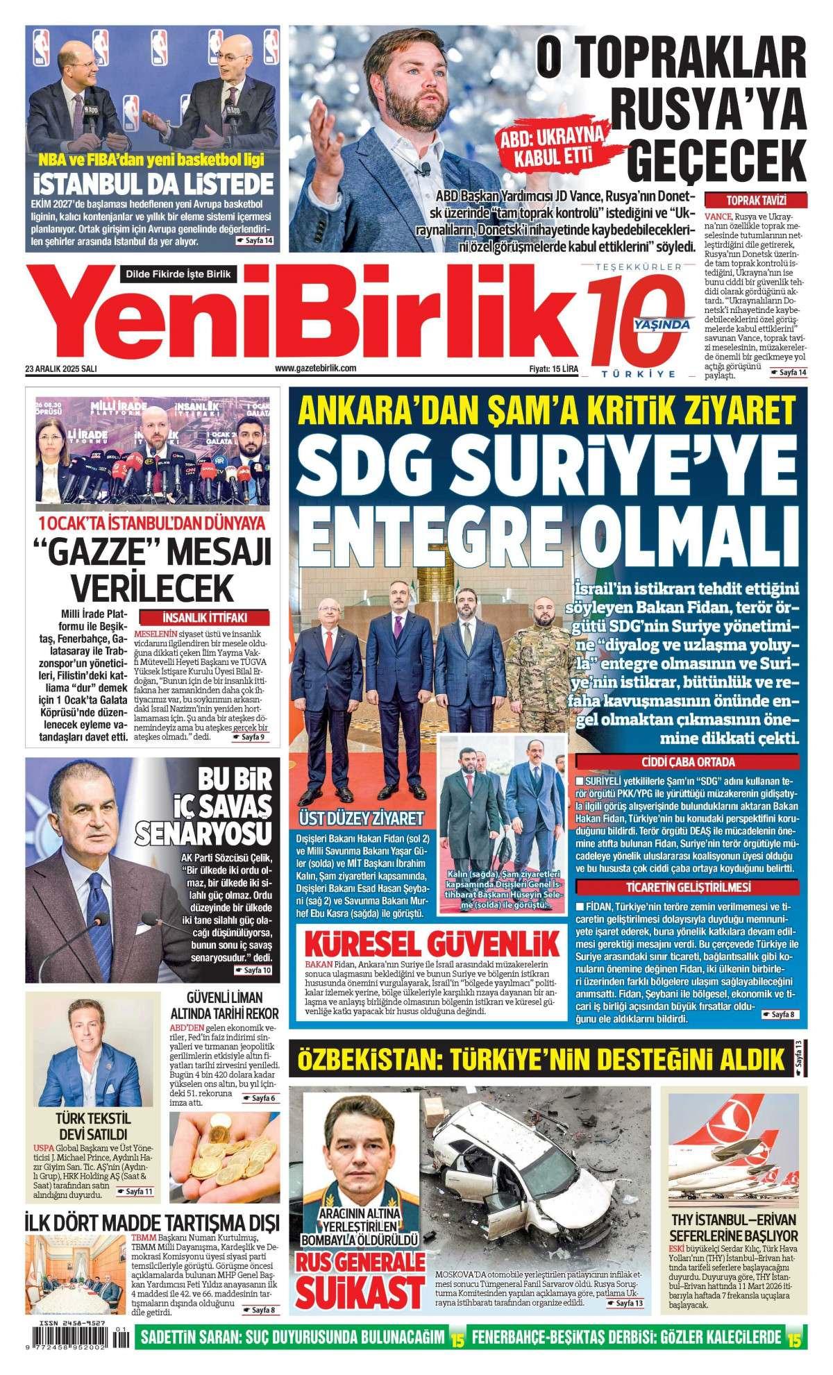 Yeni Birlik Gazetesi
