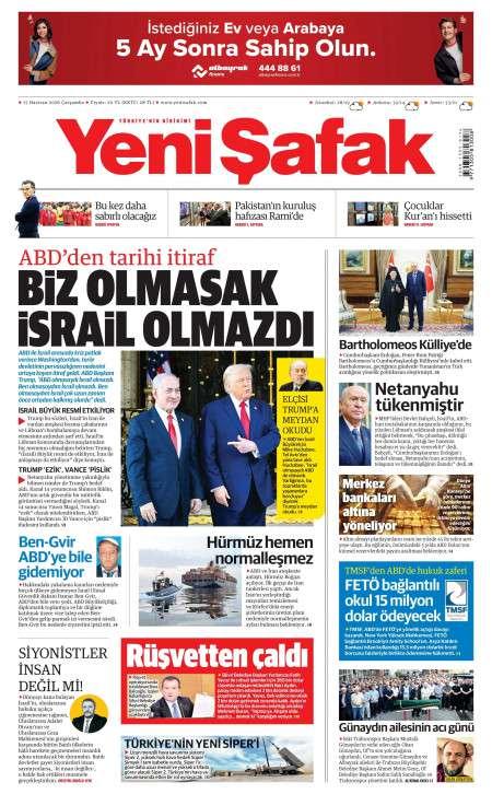 18 Haziran 2026 Yeni Şafak Gazetesi Manşetleri