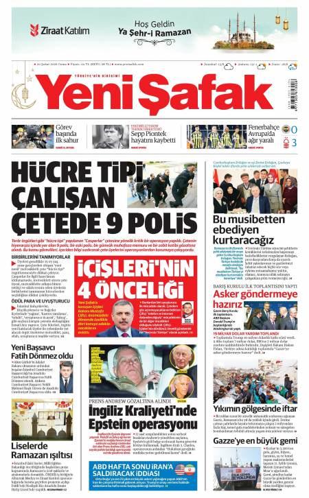 20 Şubat 2026 Yeni Şafak Gazetesi Manşetleri