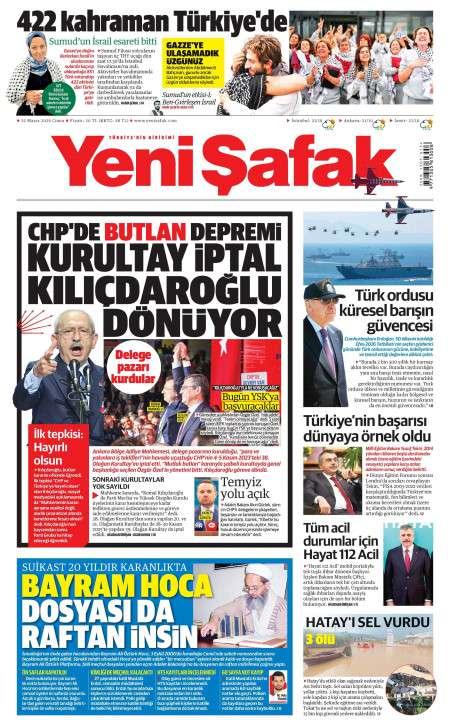 22 Mayıs 2026 Yeni Şafak Gazetesi Manşetleri