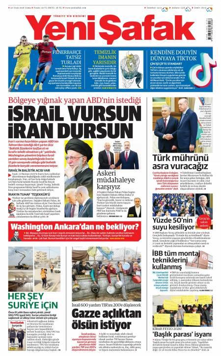 30 Ocak 2026 Yeni Şafak Gazetesi Manşetleri