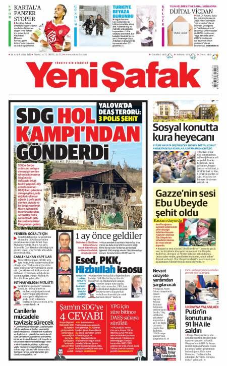 30 Aralık 2025 Yeni Şafak Gazetesi Manşetleri