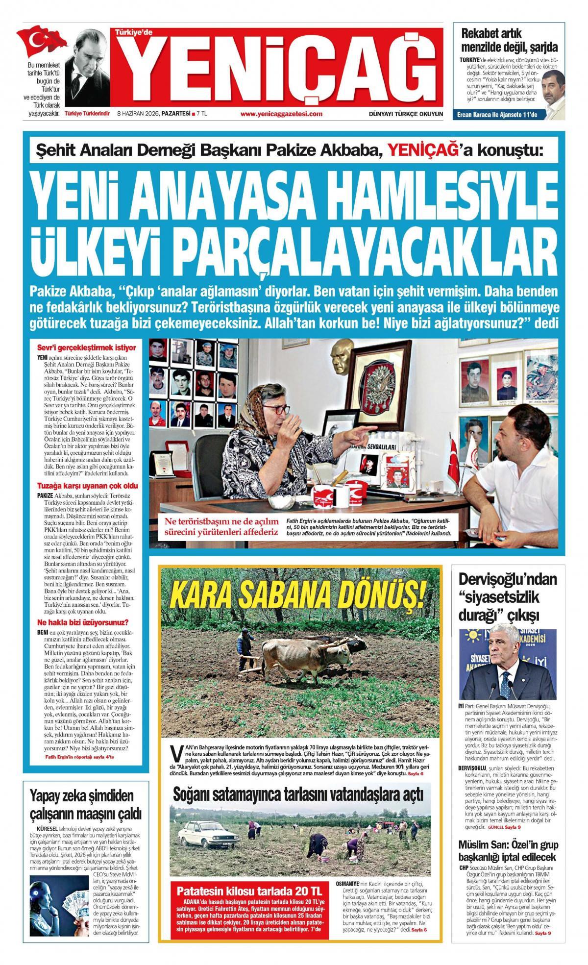 Yeni &Ccedil;ağ Gazetesi