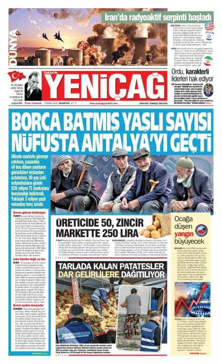 06 Nisan 2026 Yeni Çağ Gazetesi Manşetleri