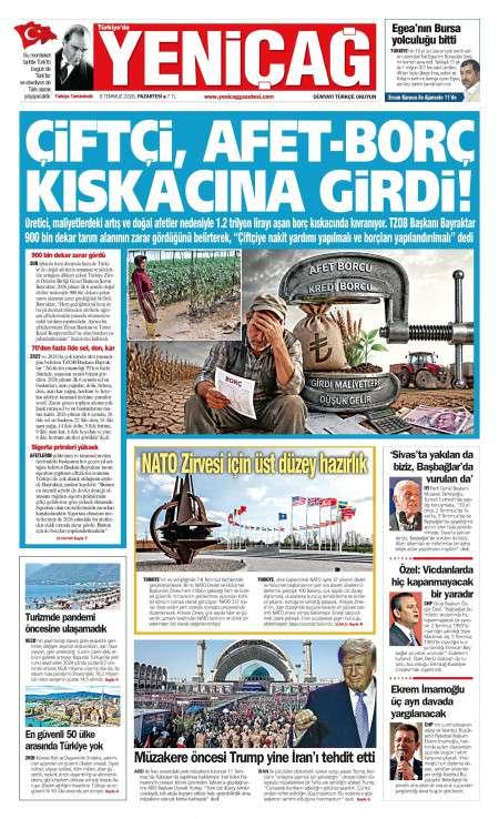 06 Temmuz 2026 Yeni Çağ Gazetesi Manşetleri
