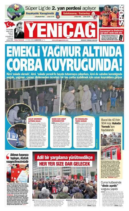 17 Ocak 2026 Yeni Çağ Gazetesi Manşetleri
