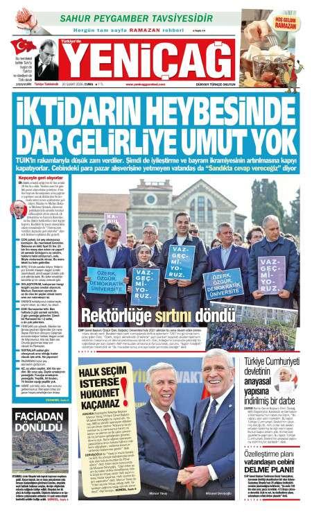20 Şubat 2026 Yeni Çağ Gazetesi Manşetleri